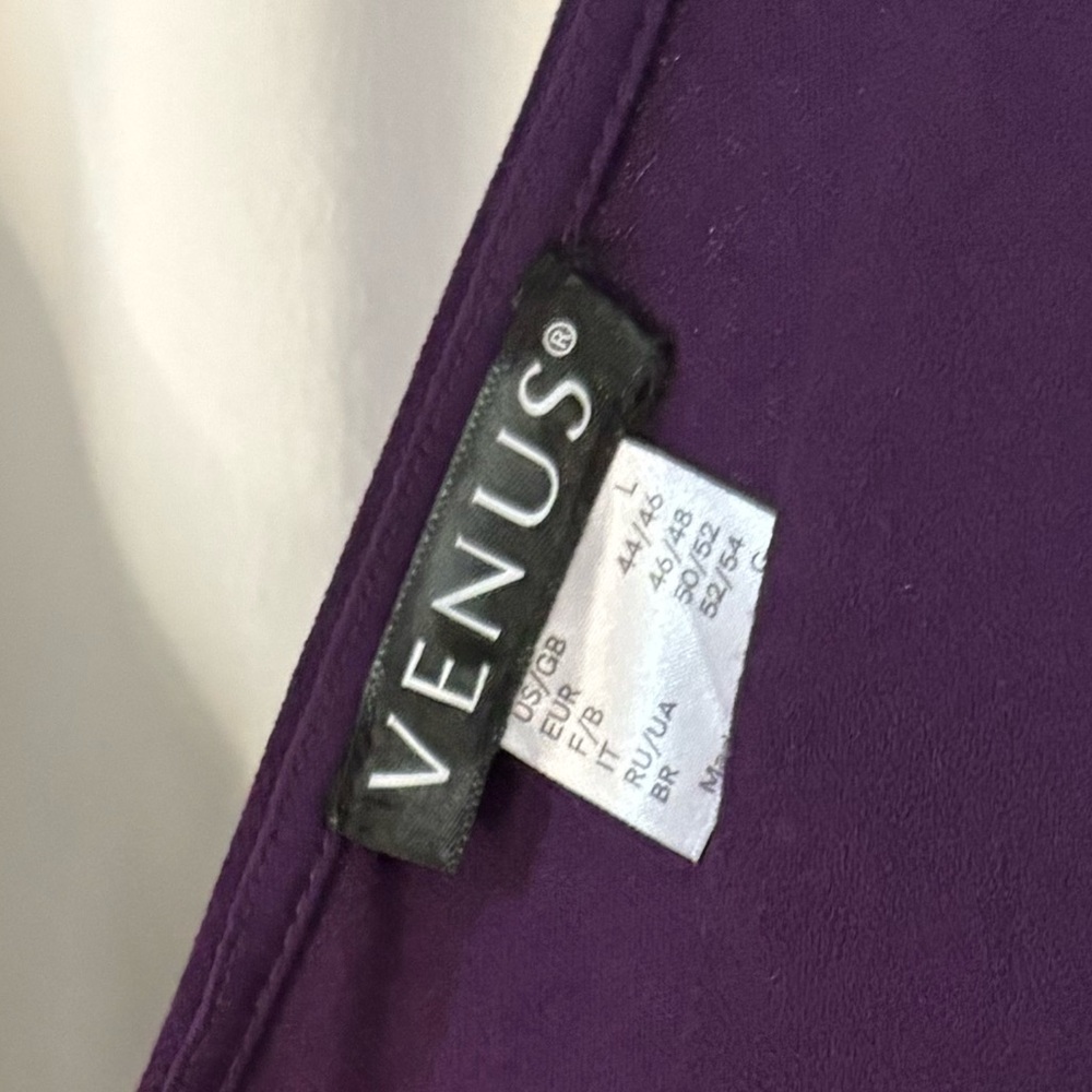 Elegant Purple Sleeveless Dressy jumpsuit with Silver Accents - Picture 6 of 9